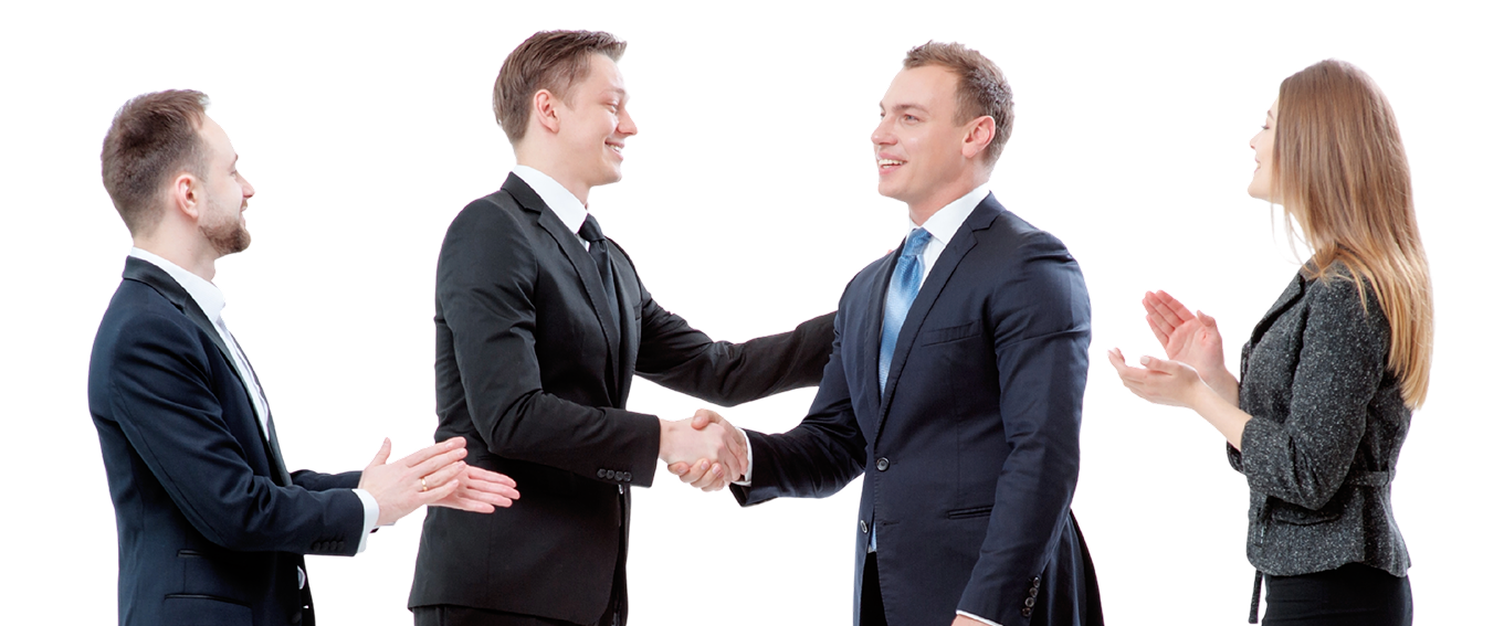 Business partners shaking hands